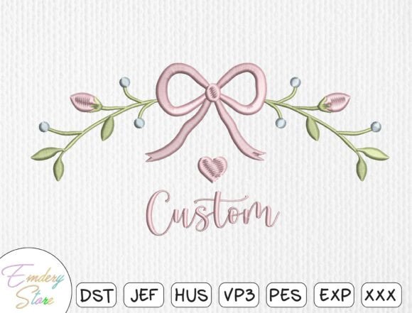 Customizable Floral Bow Embroidery File Review