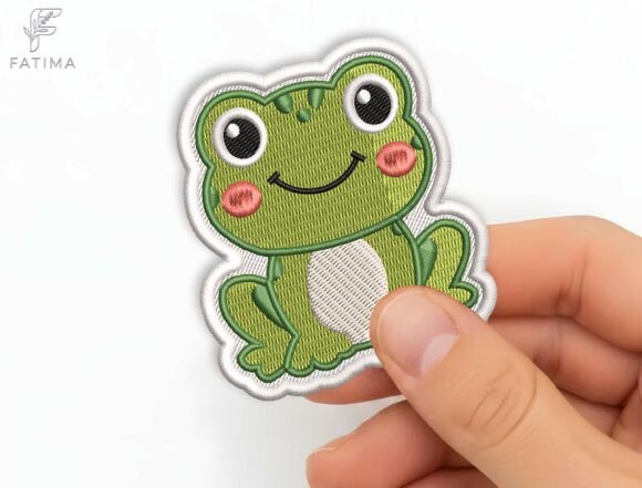 Cute Frog Patch Embroidery Review for Boutique Apparel