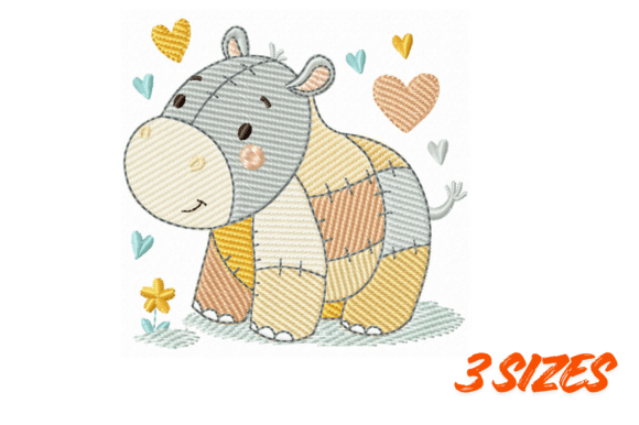 Cute Hippo Embroidery Nursery Art Review