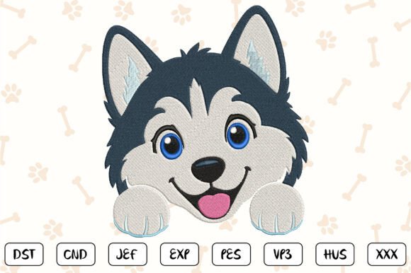 Cute Husky Embroidery Design Review