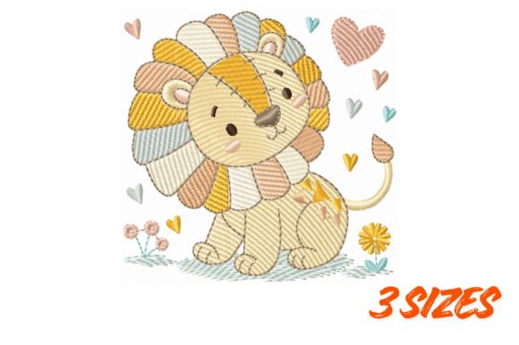 Cute Lion Embroidery Nursery Design Review