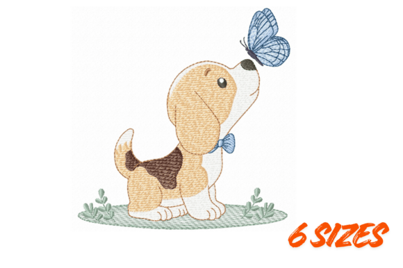 Cute Puppy Butterfly Embroidery Design Review