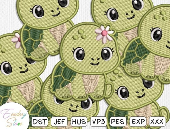 Cute Turtle Embroidery Patch Design Review