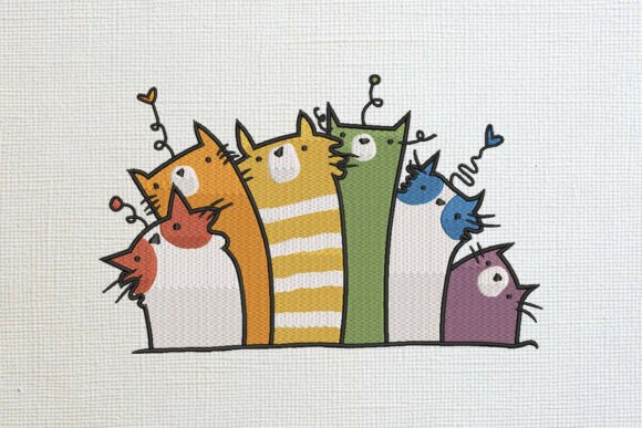 Funny Cat Group Embroidery Design Review