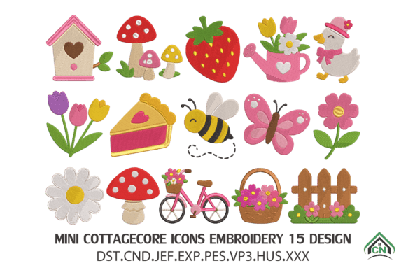 Mini Cottagecore Icons Embroidery Design Review