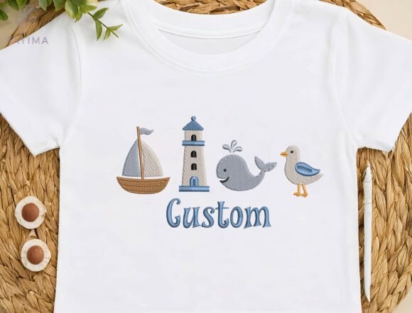 Personalized Kids Nautical Embroidery