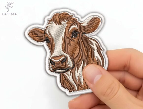 Realistic Cow Head Patch Embroidery File Review